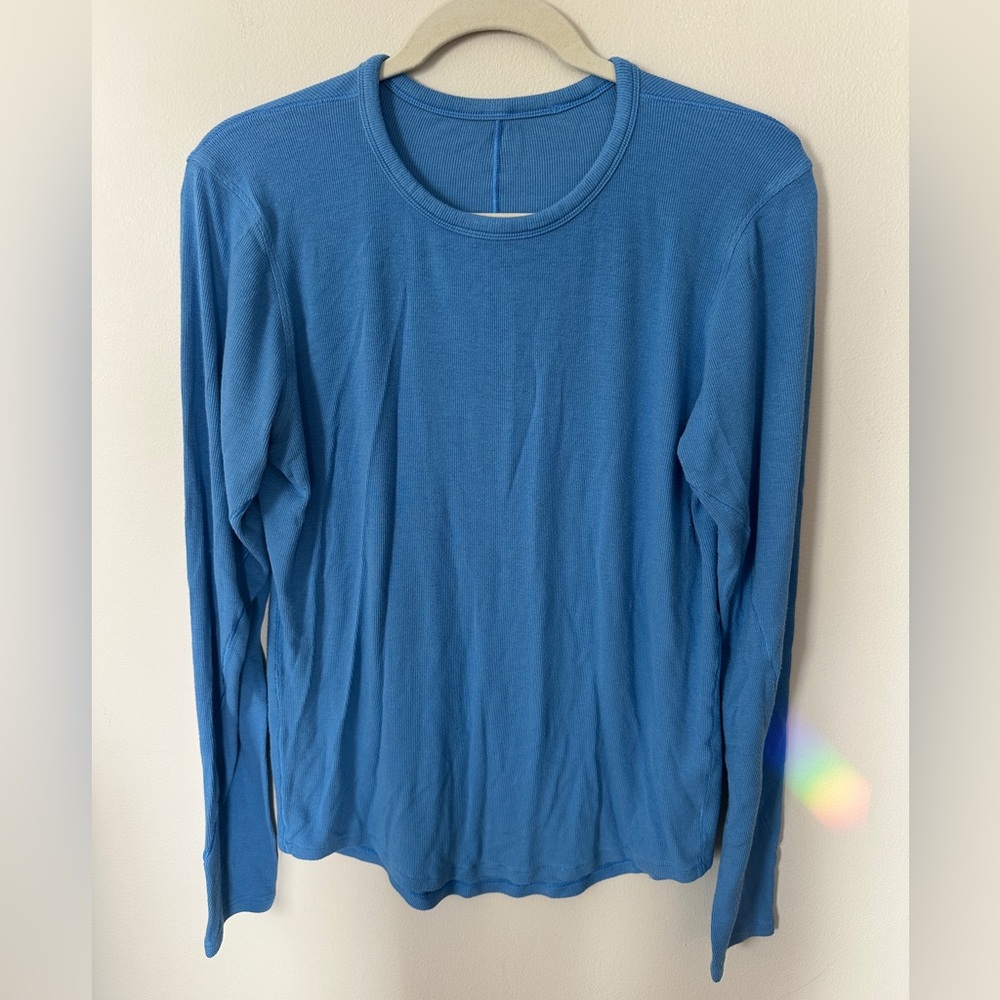 Lululemon Hold Tight long sleeve ribbed shirt Blue Nile size 14